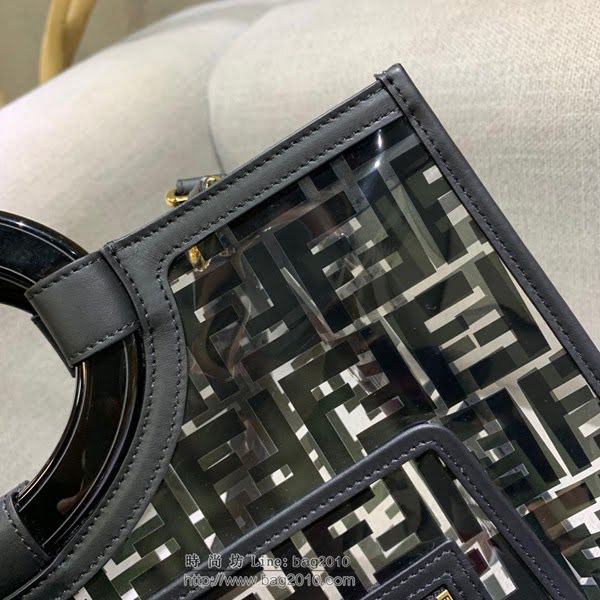 FENDI女包 頂級原單 最新透明雙F購物袋 手提包 芬迪女肩背包 36016  fdz2167